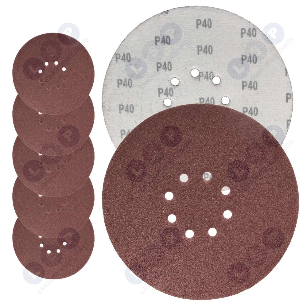 Brúsny papier 225 mm so suchým zipsom pre Žirafu P40 s otvormi, 5 ks